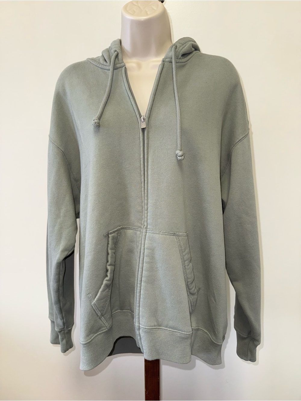 Hollister (Small) Mint Green Full Zip Up Sweatshirt Jacket